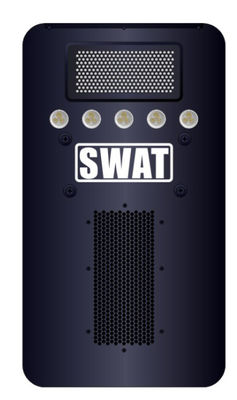 Range 0 - 200m Counter Terrorism Equipment Police Anti Riot Shield With Alarm