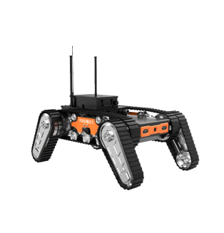 Double Swing Arm Tracked Robot Chassis 4.9M Extend Length 1.9m/s Speed