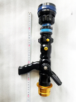 Stainless steel or aluminum alloy Self-Priming Foam Nozzle with a red appearance treated by anodization