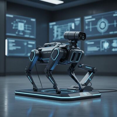 Security Patrol Robot with 4K Ultra HD Camera 120 Minutes Battery Life and Autonomous Following Function for Counter Terrorism