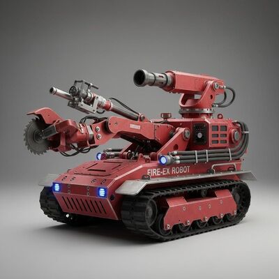 Fire-fighting Demolition Robot with Remote Control Multi-functional Demolition Tool and High Power Diesel Engine for Rescue Operations